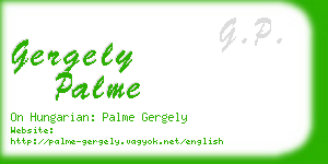 gergely palme business card